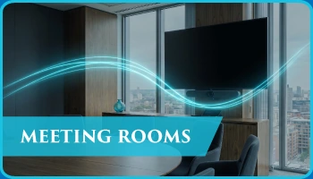 Corporate meeting room with integrated Audio Visual technology